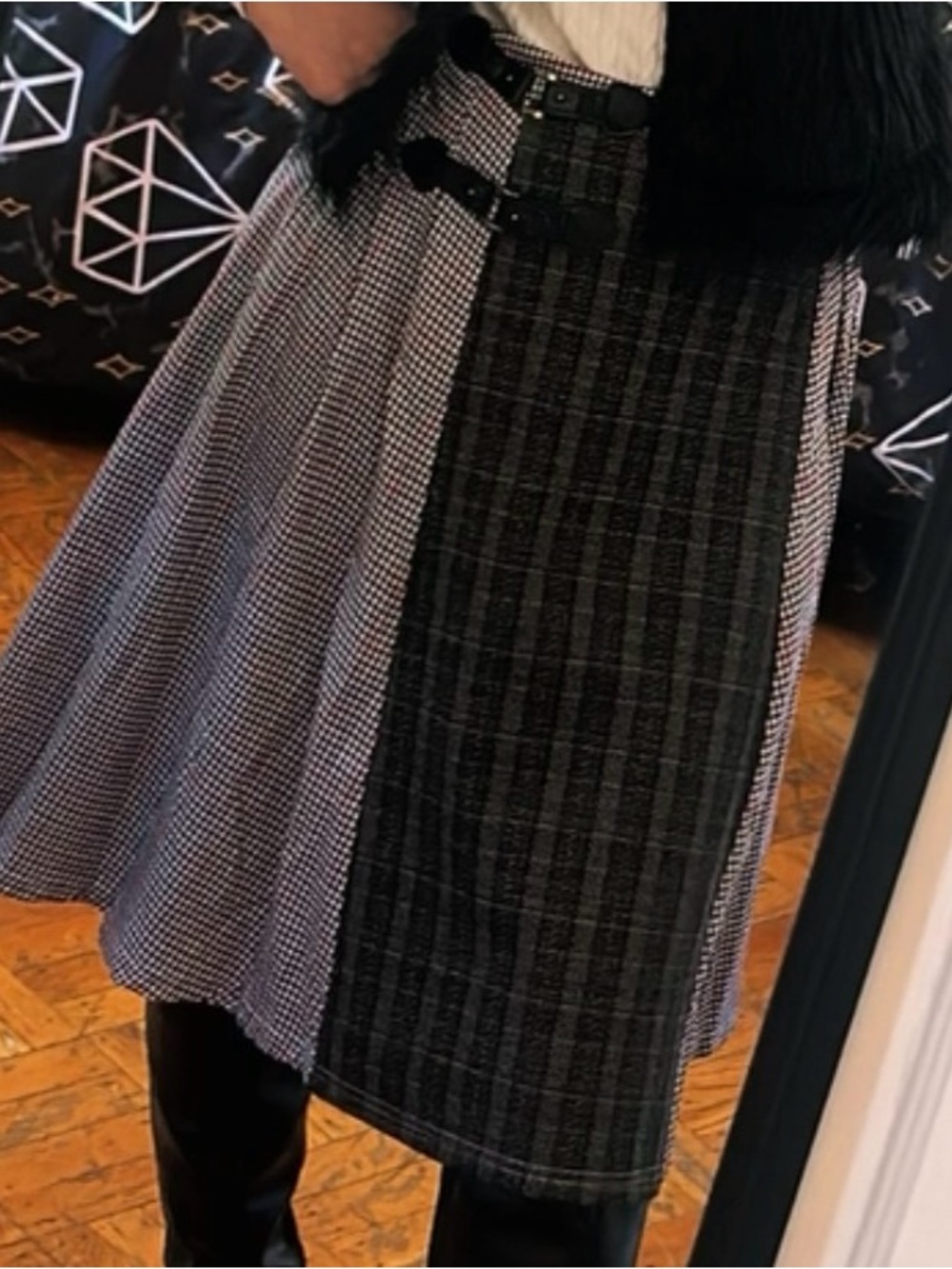Plaid Buckle Skirt - Picture 3 of 4